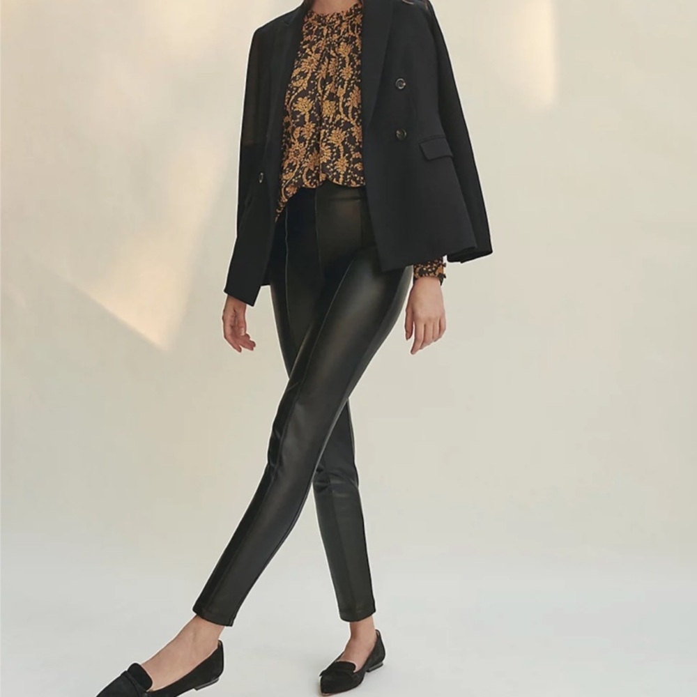 Ann Taylor The Side Zip Faux Leather Leggings 573445
